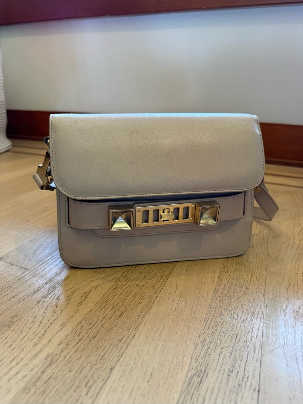 Proenza Schouler Small Structured Crossbody in dusty pink with Gold Hardware